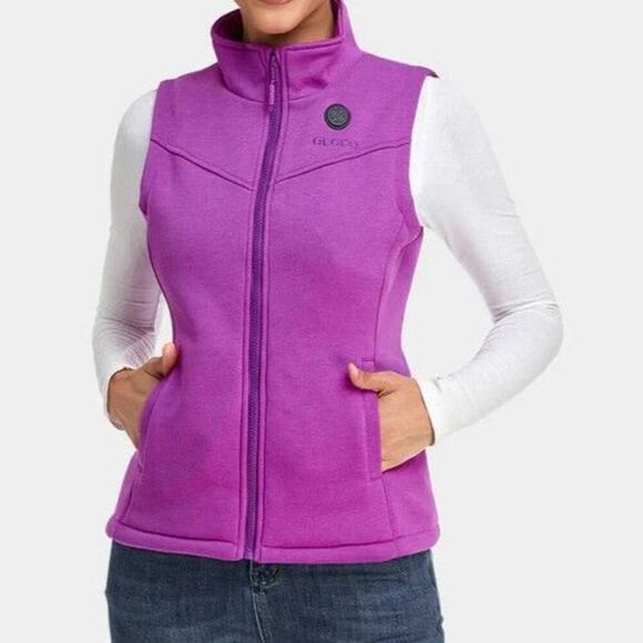 Ororo Women's Sz Small Purple 3-Zone Fleece Heated Vest w/Battery - Picture 8 of 11